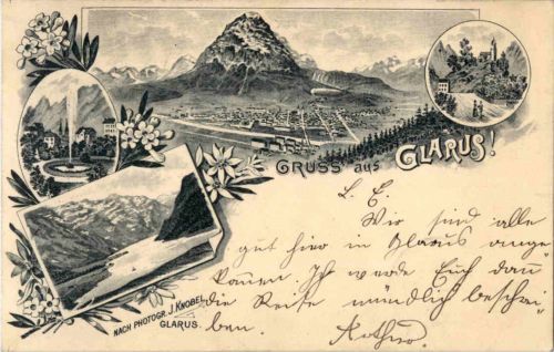 Gruss aus Glarus - Litho