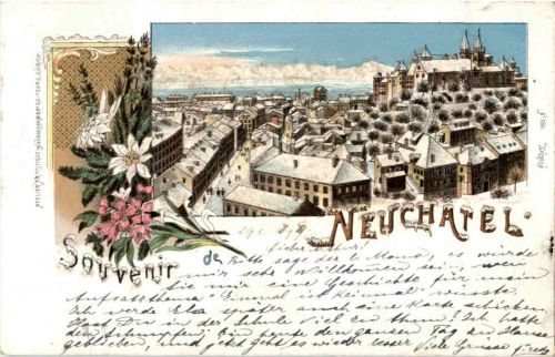 Souvenir de Neuchatel - Litho
