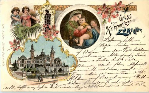 Gruss vom Krippenfest Zürich - Litho