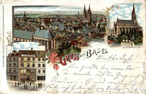 Gruss aus Basel - Litho