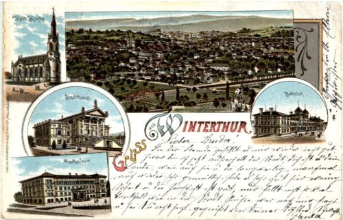 Gruss aus Winterthur - Litho