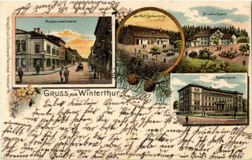Gruss aus Winterthur - Litho