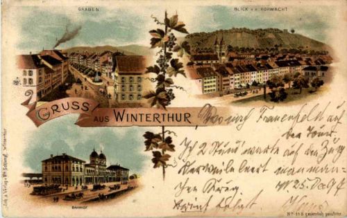 Gruss aus Winterthur - Litho