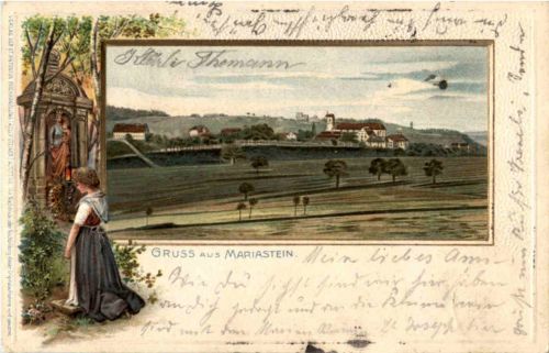 Gruss aus Mariastein - Litho