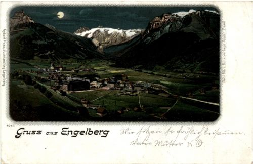 Gruss aus Engelberg - Litho