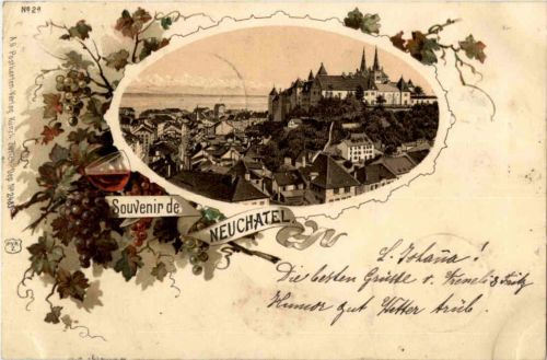 Souvenir de Neuchatel - Litho