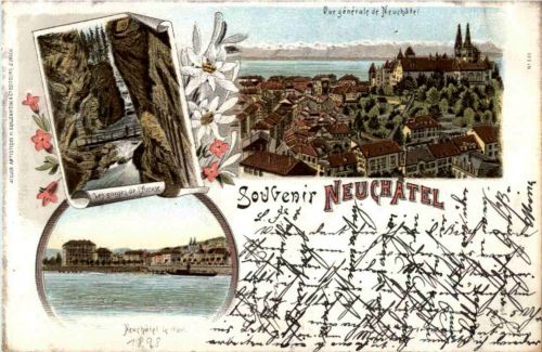 Souvenir de Neuchatel - Litho