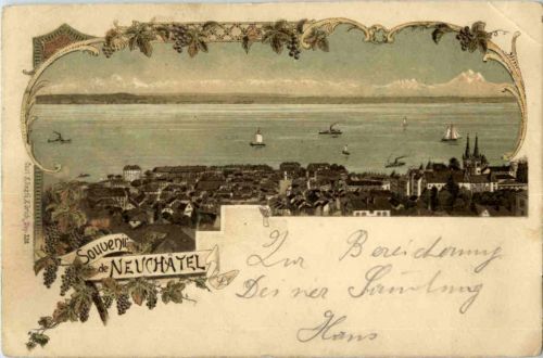 Souvenir de Neuchatel - Litho