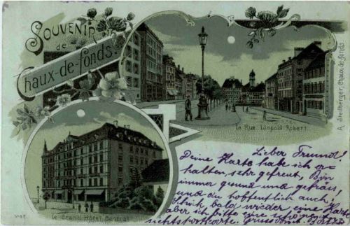 Souvenir de La Chaux de Fonds - Litho