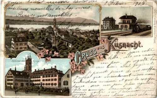 Gruss aus Küsnacht - Litho