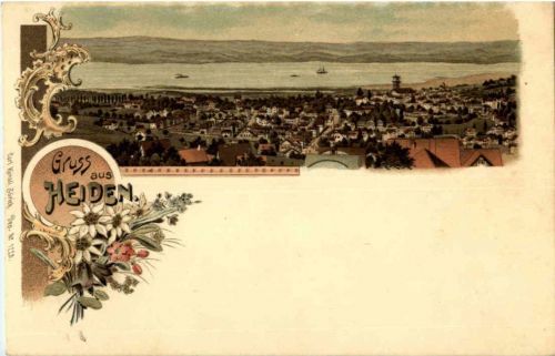 Gruss aus Heiden- Litho