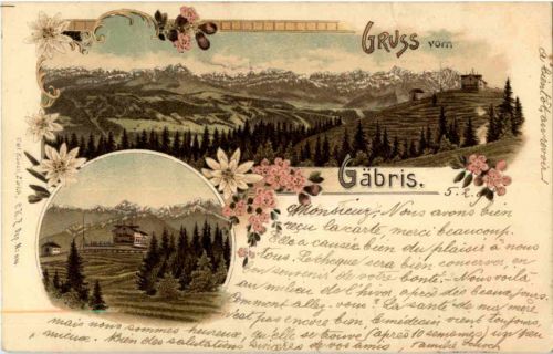 Gruss vom Gäbris- Litho