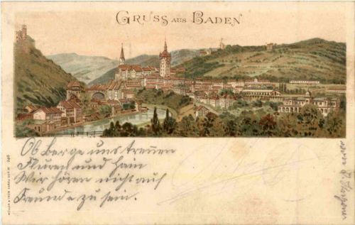 Gruss aus Baden - Litho