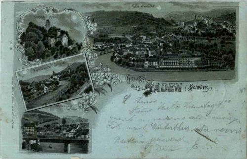 Gruss aus Baden - Litho