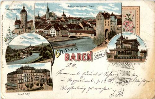 Gruss aus Baden - Litho