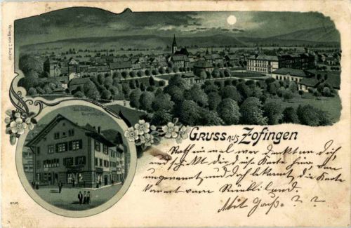 Gruss aus Zofingen - Litho