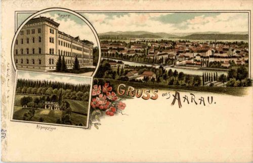 Gruss aus Aarau - Litho