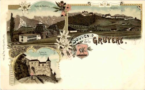 Souvenir de la Gruyere - Litho