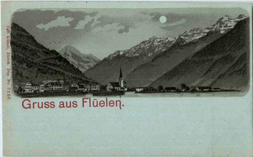 Gruss aus Flüelen - Litho