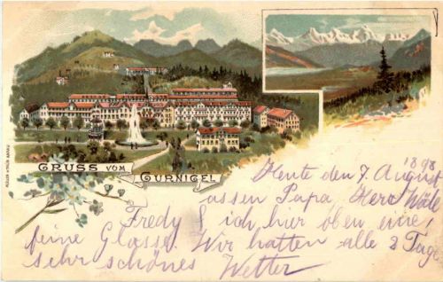 Gruss vom Gurnigel - Litho