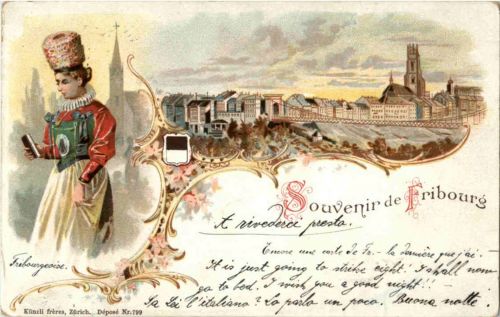 Souvenir de Fribourg - Litho