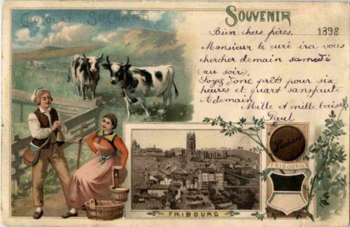 Souvenir de Fribourg - Litho - Chocolat Suchard