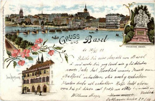 Gruss aus Basel - Litho