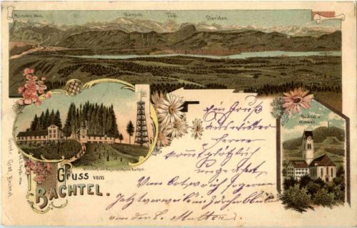 Gruss von Bachtel - Litho