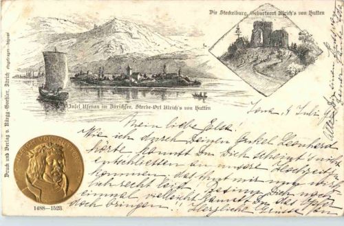 Steckelburg - Ufenau - Prägekarte