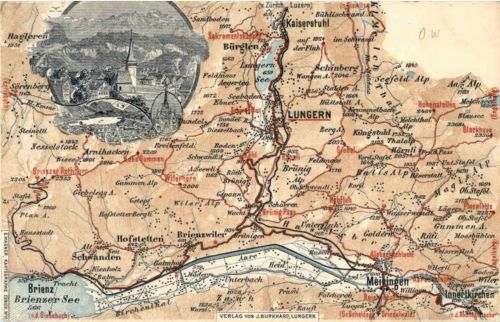 Lungern - Landkarte map