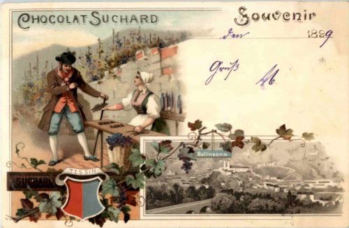 Bellinzona - Cacao Suchard - Litho