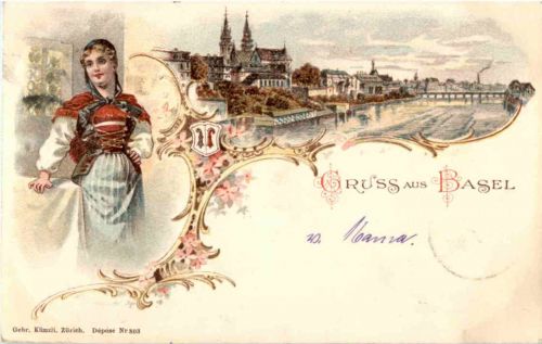 Gruss aus Basel - Litho
