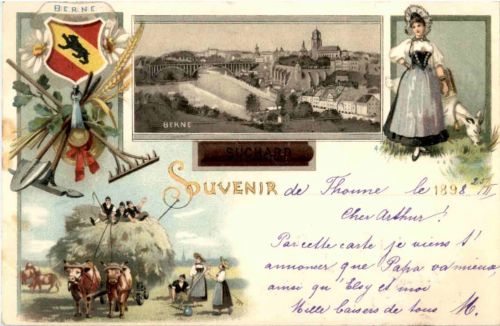 Gruss aus Bern - Suchard - Litho
