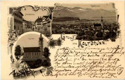 Gruss aus Kaltbrunn - Litho