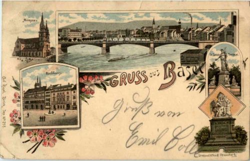 Gruss aus Basel - Litho