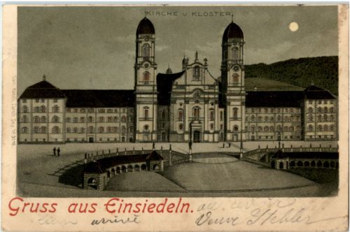 Gruss aus Einsiedeln - Litho