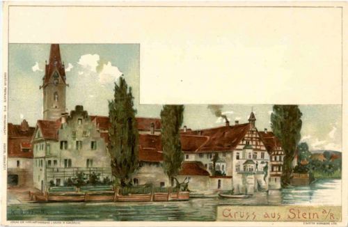 Gruss aus Stein am Rhein - Litho