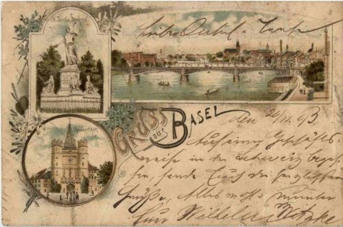 Gruss aus Basel - Litho