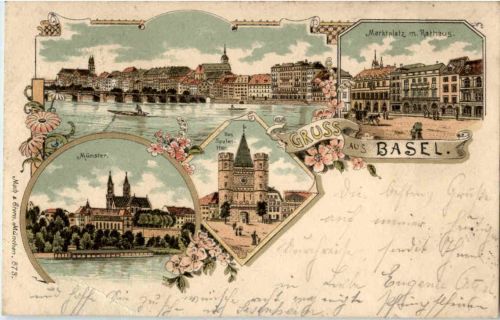 Gruss aus Basel - Litho