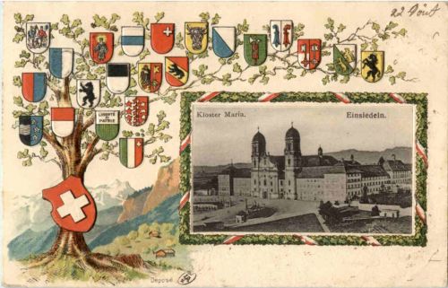 Einsiedeln - Prägekarte