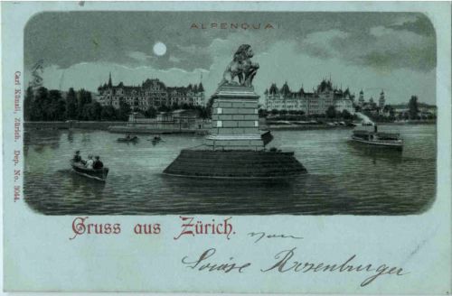 Gruss aus Zürich - Litho