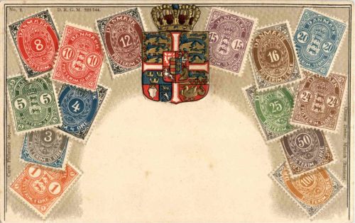 Danmark - Briefmarken - stamps - Prägekarte