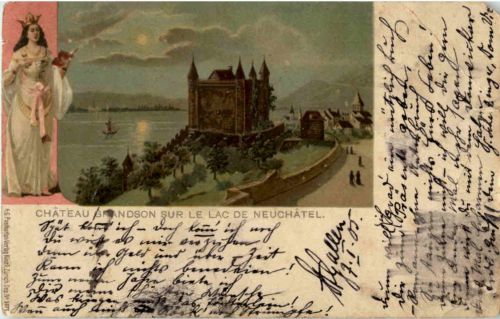 Chateau Grandson sur le Lac de Neuchatel