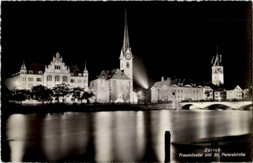 Zürich - Fraumünster bei Nacht