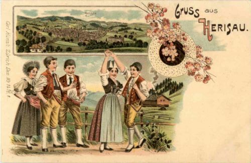 Gruss aus Herisau - Litho