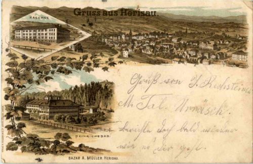 Gruss aus Herisau - Litho
