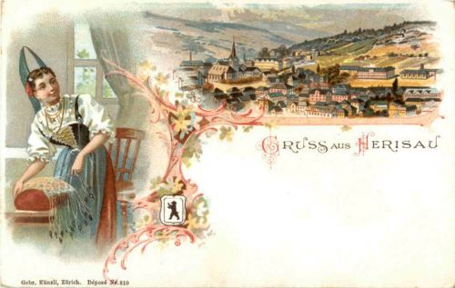 Gruss aus Herisau - Litho