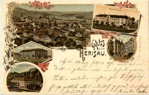 Gruss aus Herisau - Litho