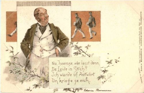 Briefträger Litho