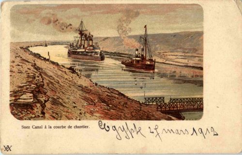 Suez Canal - Litho 1912
